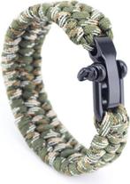 Paracord armband Camo - RVS verstelbare sluiting, Sieraden, Tassen en Uiterlijk, Armbanden, Ophalen of Verzenden, Nieuw, Groen