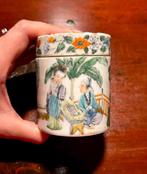 Chinese Famille Rose pot met deksel – handbeschilderd -, Antiek en Kunst