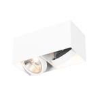 Design spot wit rechthoekig AR111 2-lichts - Box, Nieuw, Metaal of Aluminium, Design