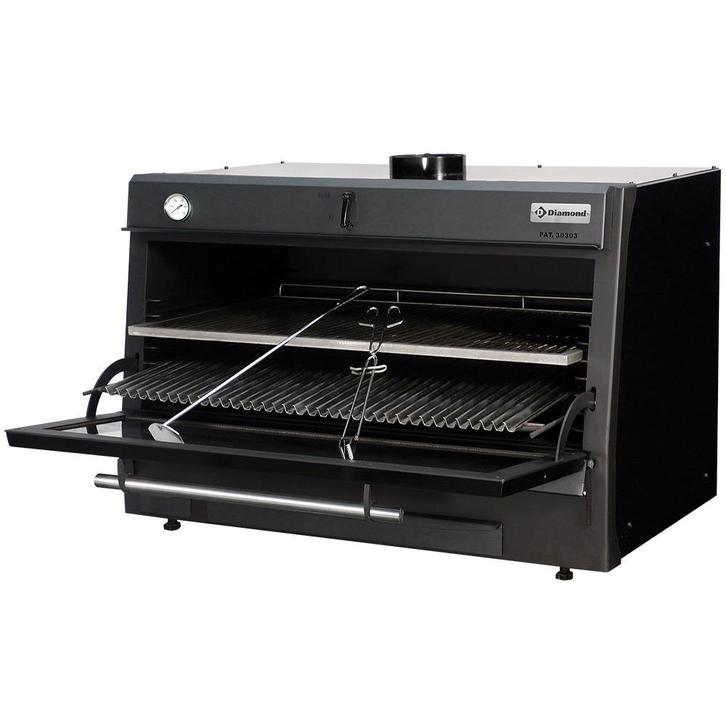 Houtskooloven-BBQ, GN 2/1 + GN1/1 (150 Kg/h)/Zwart, Zakelijke goederen, Horeca | Keukenapparatuur, Verzenden