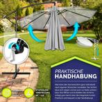 tillvex Aluminium parasol + afdekking Ø 300 cm met zwengel,, Tuin en Terras, Verzenden, Zo goed als nieuw