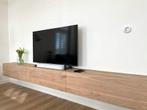 Tv-meubel | zwevend | eiken | laden klep | 300x35 Maatwerk, Huis en Inrichting, Kasten | Televisiemeubels, Nieuw, Minder dan 100 cm
