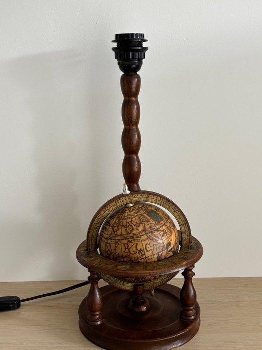 Tafellamp - Vintage houten steun voor lamp in de vorm van, Antiek en Kunst, Curiosa en Brocante