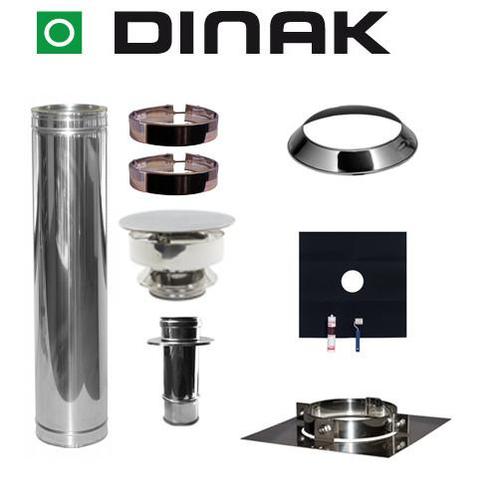 Set EPDM Ø100mm DINAK met verloop EW-DW en vloersteun, Huis en Inrichting, Kachels, Vrijstaand, Nieuw, Hout, Ophalen of Verzenden