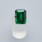 Zilver, Art Deco, Groene Spinel(Getest) - Ring, Antiek en Kunst