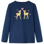 vidaXL Kindershirt met lange mouwen 116 marineblauw, Verzenden, Nieuw