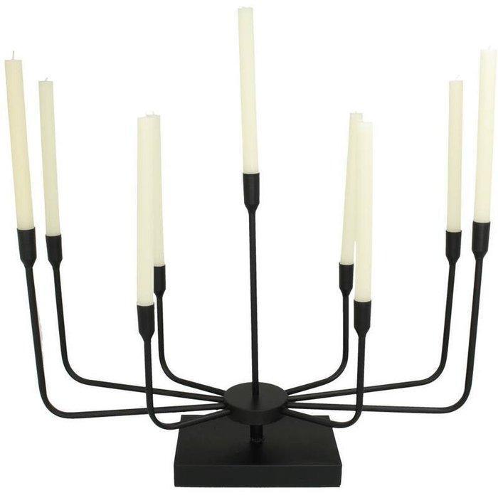 Kandelaar - Metaal - zwarte kandelaar, Antiek en Kunst, Kunst | Designobjecten