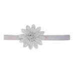 Haarband Bloem - Gehaakt 10cm - Pastel – Grijs, Nieuw