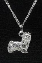 Zilveren Yorkshire terrier - minder haar ketting hanger -..., Nieuw, Verzenden