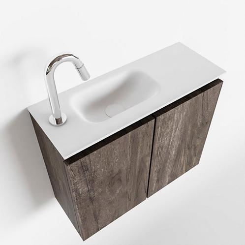 MONDIAZ TURE 60cm toiletmeubel dark brown. EDEN wastafel, Doe-het-zelf en Verbouw, Sanitair, Bad, Nieuw, Ophalen of Verzenden