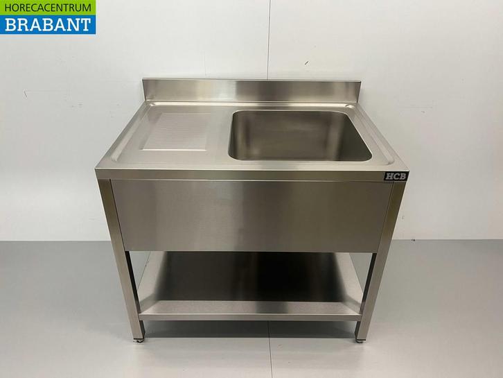 RVS Spoeltafel Spoelbak Gelast model Premium-line 100 cm, Zakelijke goederen, Horeca | Keukenapparatuur, Nieuw in verpakking, Ophalen of Verzenden