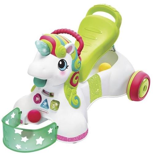 Infantino Sensory Smilin Shimmer 3-in-1 Eenhoorn Loopwagen, Kinderen en Baby's, Speelgoed | Buiten | Voertuigen en Loopfietsen