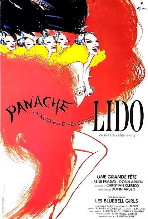René Gruau - Lido Panache - RENÉ GRUAU, Une Grande Fete -, Antiek en Kunst, Kunst | Tekeningen en Foto's