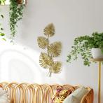 Wanddecoratieset Van Metaal, Gelakte Oppervlakte, Bladvorm,, Verzenden, Nieuw