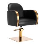 Kappersstoel Malaga goud-zwart (Kappersstoel gouden voet), Nieuw, Overige typen, Verzenden