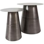 Salontafel Comterra - Set van 2 - Zinc, Huis en Inrichting, Tafels | Salontafels, Verzenden, Nieuw