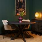 *WOONWINKEL* Starfurn New York Ronde Eettafel Zwart Hout 110, Huis en Inrichting, Tafels | Eettafels, Verzenden, Nieuw