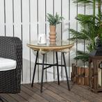 TRUUSK Boho Style Tuintafel PE Rotan Gehard Glas Weerbestend, Tuin en Terras, Verzenden, Nieuw