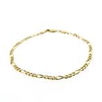 Gouden Figaro schakel armband | 19 cm, Sieraden, Tassen en Uiterlijk, Armbanden, Goud, Goud, Gebruikt, Verzenden
