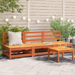 vidaXL Tuinbank zonder armleuning 3 st 70x70x67 cm, Verzenden, Nieuw