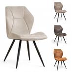 MX Sofa Eetkamerstoel Tesla | Sand | Microvezel stof, Huis en Inrichting, Stoelen, Ophalen, Nieuw, Industrieel