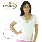 Kanten hemd Lasido dames korte mouwen | WIT | GROOTHANDEL, Kleding | Dames, Tops, Nieuw, Ophalen of Verzenden, Overige kleuren