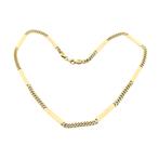 Massief gouden heren ketting | 46 cm (gourmetschakel), Ophalen of Verzenden, Gebruikt, Overige kleuren, Goud