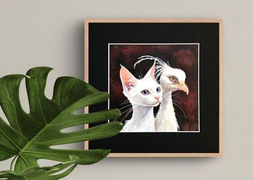 AniB. -  Miss Whiskers and the Weird One, Antiek en Kunst, Kunst | Schilderijen | Modern