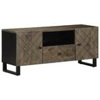 vidaXL Tv-meubel 105x33x46 cm massief mangohout zwart, Verzenden, Nieuw