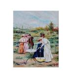 French School (XX) - Afternoon in the Parisian garden, Antiek en Kunst, Kunst | Schilderijen | Klassiek