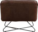 Bruine leren industriële fauteuils zonder armleuning - Vint, Huis en Inrichting, Nieuw, Ophalen of Verzenden, 75 tot 100 cm, Leer