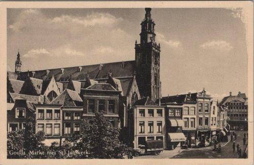 GOUDA - Markt met St. Janskerk, Verzamelen, Ansichtkaarten | Nederland, Verzenden