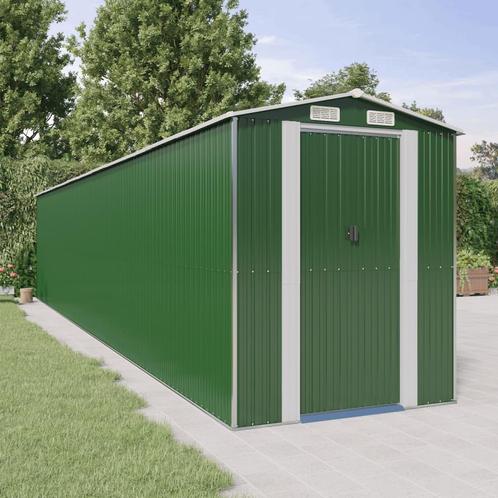 vidaXL Tuinschuur 192x1021x223 cm gegalvaniseerd staal groen, Tuin en Terras, Tuinhuizen, Nieuw, Verzenden