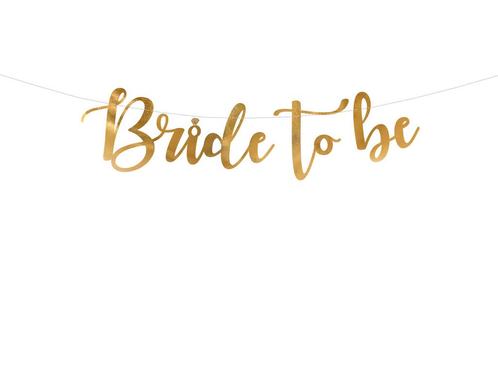 Bruiloft Slinger Bride To Be Goud 80cm, Hobby en Vrije tijd, Feestartikelen, Nieuw, Verzenden