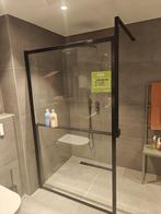 Inloopdouche 120 cm mat zwart Kuadra - 0002, Doe-het-zelf en Verbouw, Sanitair, Ophalen, Nieuw, Glas