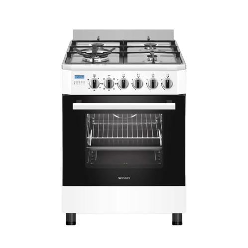 Wiggo WO-E639R(WX) Serie 9 - Gasfornuis - Wok - Wit Rvs, Witgoed en Apparatuur, Fornuizen, Nieuw, Verzenden