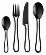 Maarten Baptist - XL - Bestekset (48) - Zwart PLOOI bestek, Antiek en Kunst