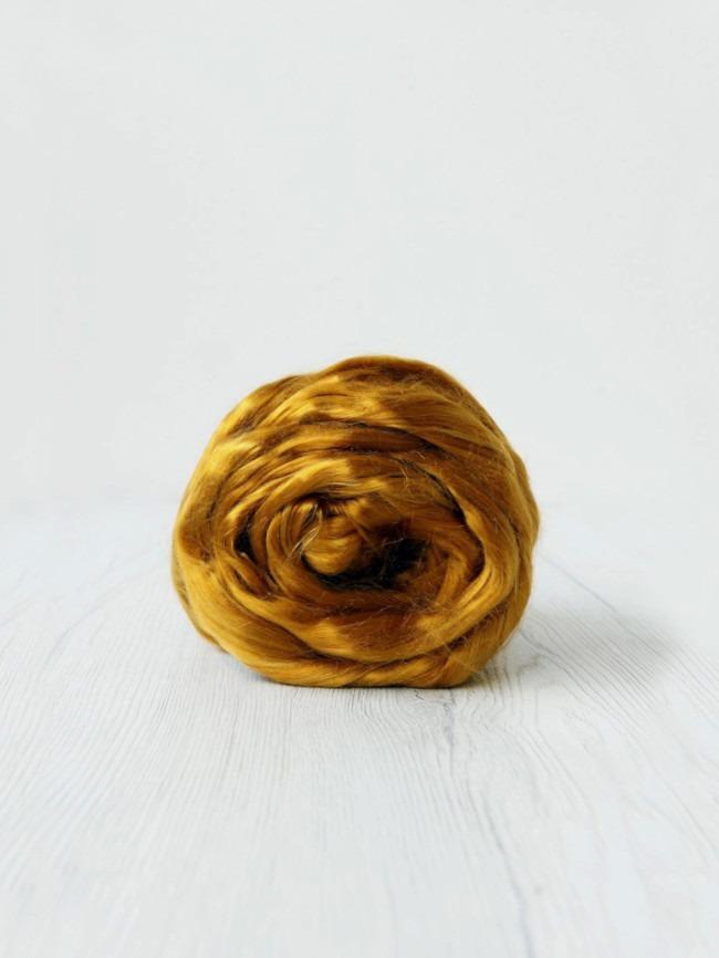 Tencel in lont oker geel (gold), Hobby en Vrije tijd, Spinnewielen en Spinnen, Overige typen, Nieuw, Ophalen of Verzenden