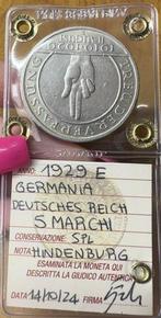 Duitsland, Weimar Republiek 5 Reichsmark 1929 E Hindenburg