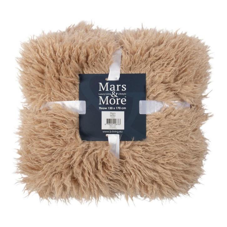 plaid tibetaans lam beige 130x170cm, Huis en Inrichting, Woonaccessoires | Overige, Verzenden