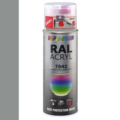 Dupli-Color Ral Acryl Ral 7042 Verkeersgrijs A Hoogglans 400, Doe-het-zelf en Verbouw, Verf, Beits en Lak, Nieuw, Ophalen of Verzenden