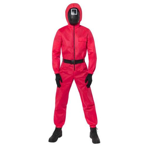 Volwassenen Kostuum Squid Game Guard Deluxe, Kleding | Heren, Carnavalskleding en Feestkleding, Nieuw, Verzenden