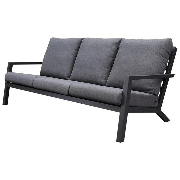 Showroommodel Malaga 3-zitsbank aluminium antraciet, Tuin en Terras, Tuinsets en Loungesets, Nieuw, Ophalen of Verzenden