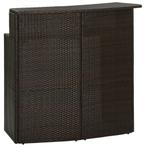 vidaXL Tuinbartafel 120x55x110 cm poly rattan bruin, Tuin en Terras, Verzenden, Nieuw