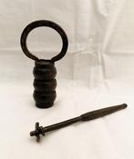 Indiër IJzer Indisch vintage cilinderslot – ambachtelijk, Antiek en Kunst