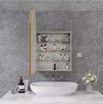 Houten Badkamer Spiegelkast met LED en Anti-Fog, Huis en Inrichting, Kasten | Overige, Verzenden, Nieuw