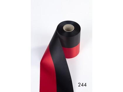Nationaal vlag lint rood/zwart 100 mm breed, per 1 meter, Huis en Inrichting, Woonaccessoires | Kunstplanten en Kunstbloemen, Nieuw