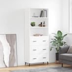 vidaXL buffetkast 69,5x34x180 cm bewerkt hout wit, Huis en Inrichting, Kasten | Buffetkasten, Verzenden, Nieuw, 50 tot 100 cm