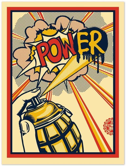 Shepard Fairey (OBEY) (1970) - Power, Antiek en Kunst, Kunst | Designobjecten