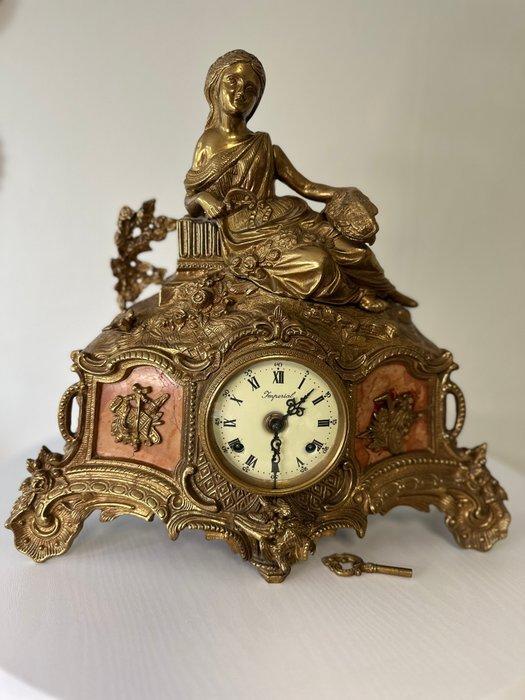 Pendule - Antiek Brons, Marmer, Messing - 1970-1980, Antiek en Kunst, Antiek | Klokken